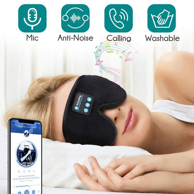 Black 3D sleeping eye mask