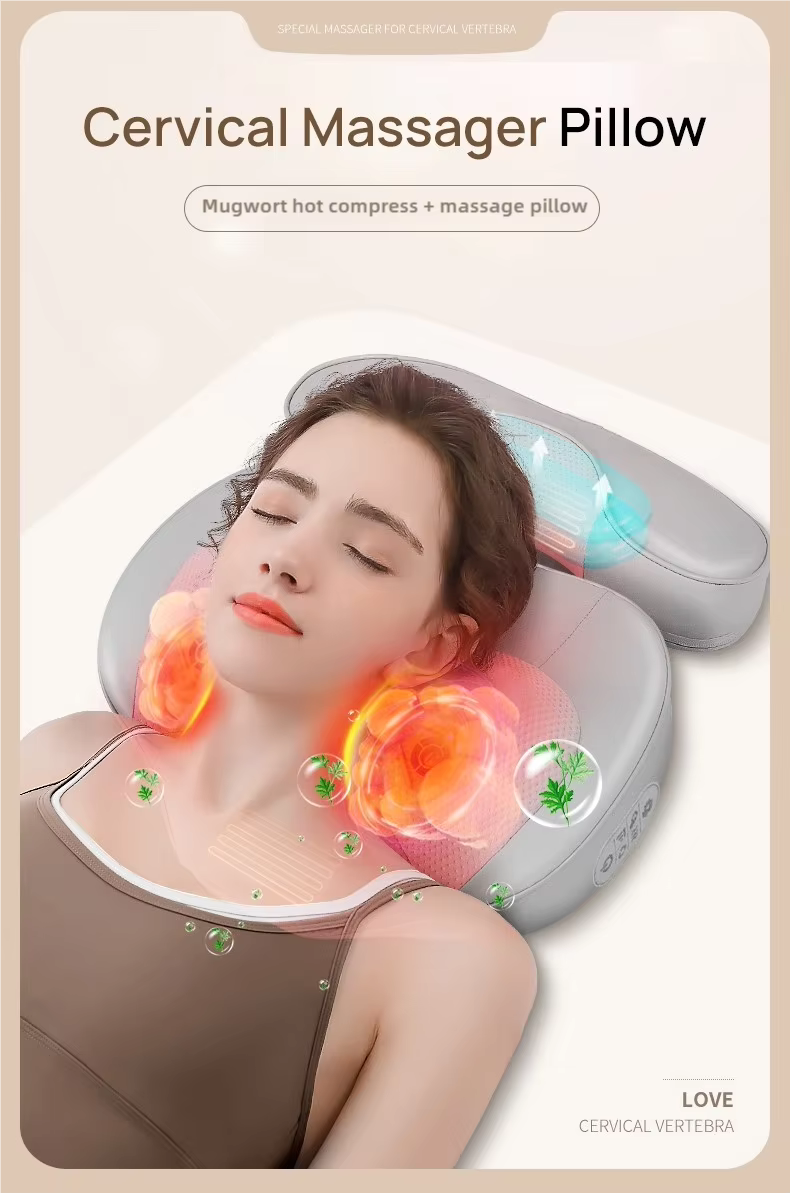 2-in-1 Neck Massager Pillow