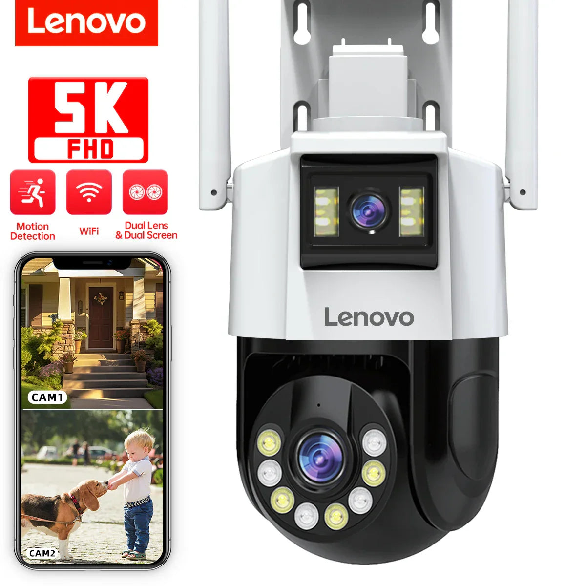 Lenovo indoor WiFi camera with audio