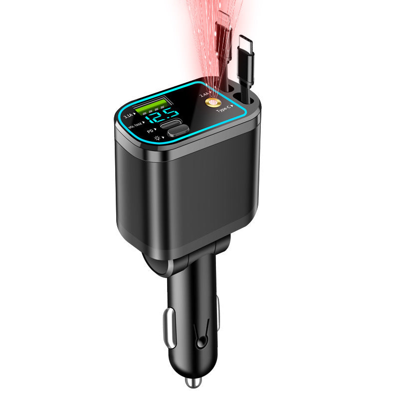 Super-Fast Car Charger | Digital Display & Multi-Port Cigarette Lighter
