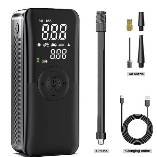 Automatic Car Air Compressor | Portable Fast-Charge Tire & Air Mattress Pump